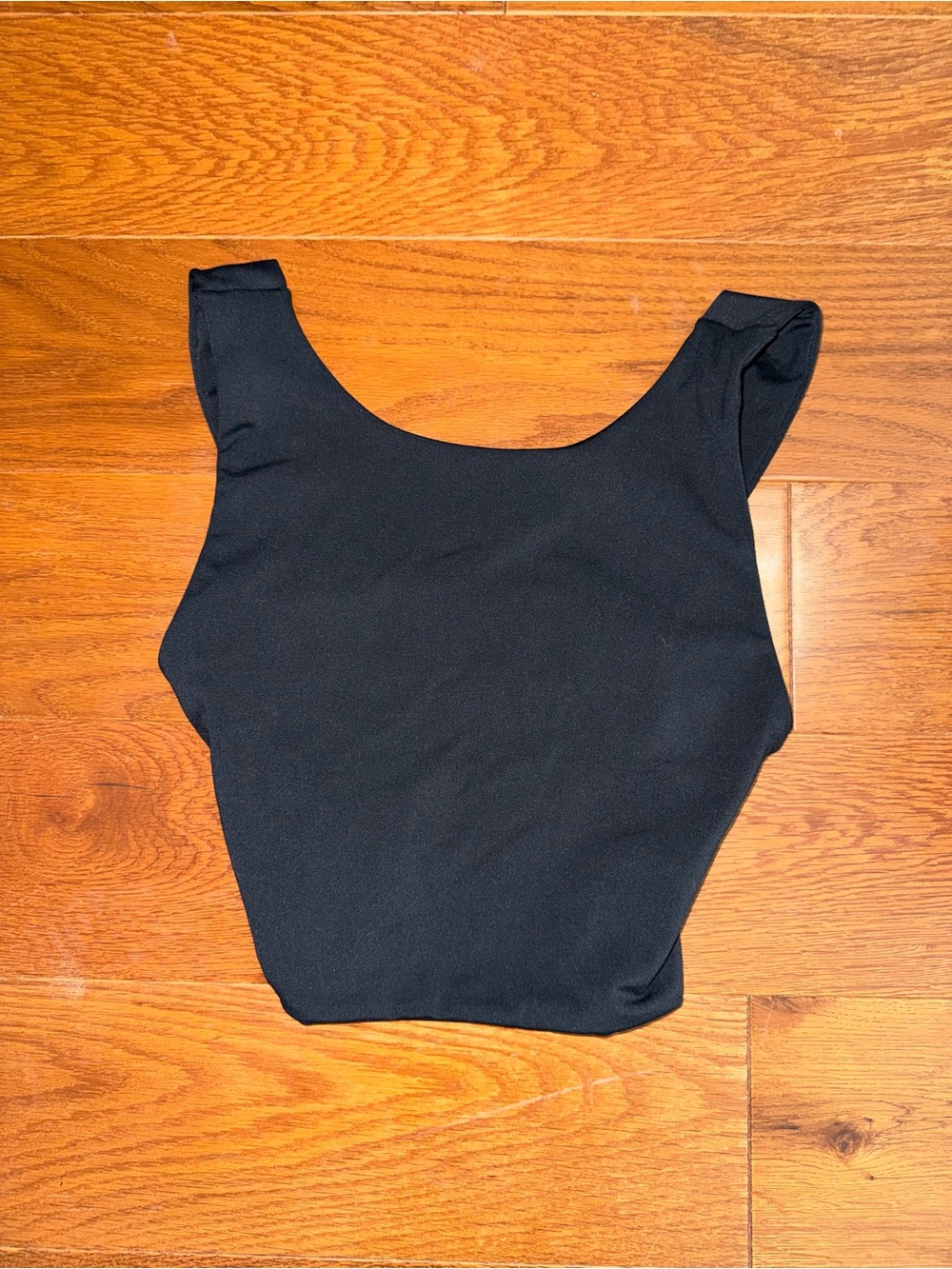 FP Movement by Free People Black Scoop-Neck Crop Tank